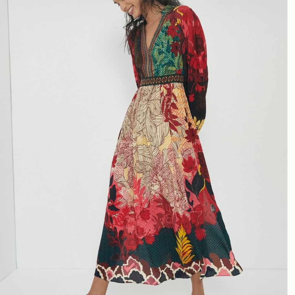 Anthropologie Contrast Maxi Dress - Picture 3 of 9